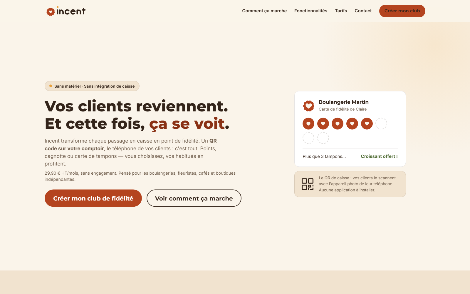 Incent — site